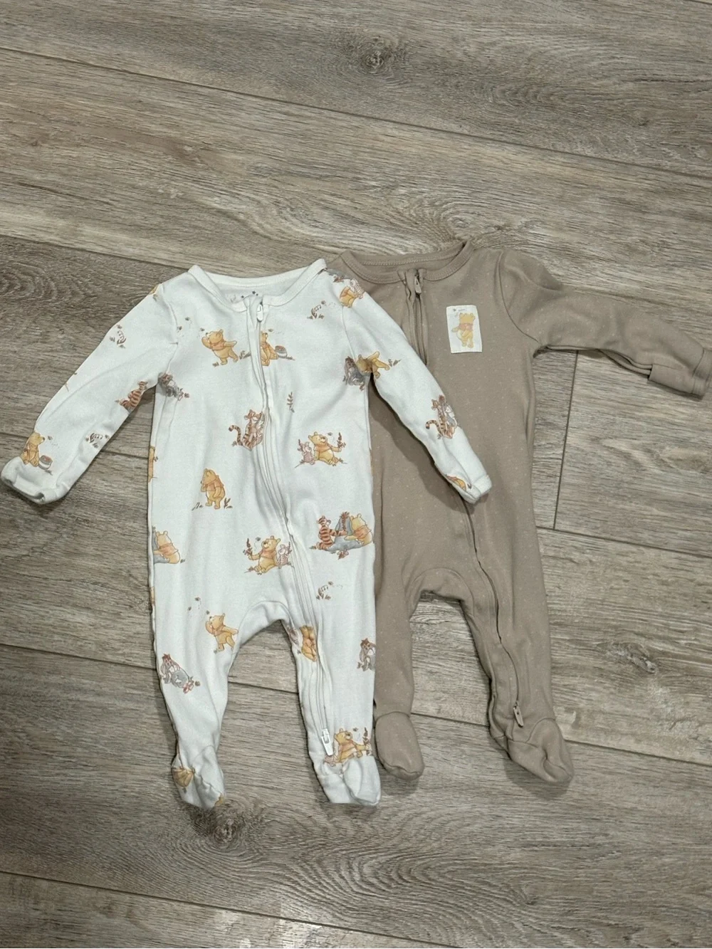 CLOUD ISLAND | 2 Winnie the Pooh Long Sleeve Sleep N’ Play Footie